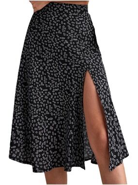 A-line midi skirt 100% cotton